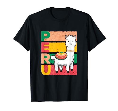 Dulce Llama Perú Ilustración Para Un Peruano Camiseta