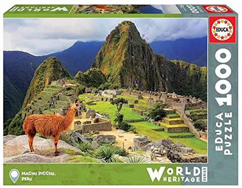 Educa - Puzzle de 1000 Piezas para Adultos | Machu Picchu, Perú. Incluye Pegamento Fix Puzzle. A Partir de 14 años (17999)