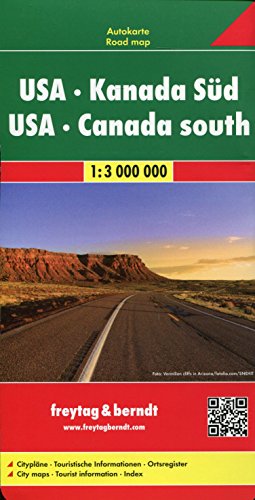 EE.UU. y Canadá Sur, mapa de carreteras. Escala 1:3.000.000. Freytag & Berndt.: Wegenkaart 1:4 000 000 (Auto karte)