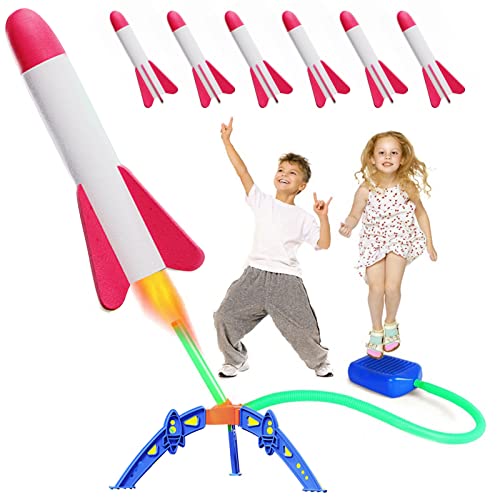 ENAIAH Lanzador de Cohetes,Juguete Cohete,Cohete Juguete Lanzador,Juguete Cohete de Aire,Cohetes de Espuma,Cohete Juguete,Air Rocket,Juguete al Aire Libre,Regalo para niños a Partir de 3 años
