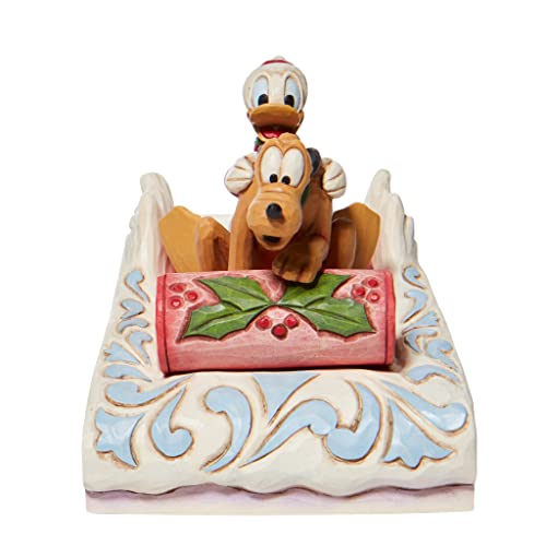 Enesco Disney Traditions - Figura de Trineo de Donald y Plutón (6008973)