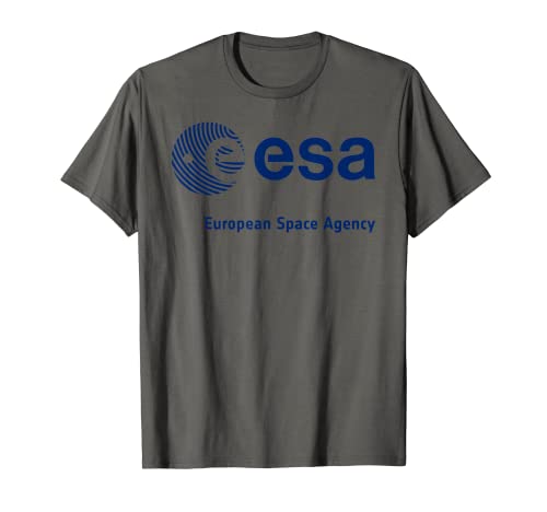 ESA - Camisa con logotipo de huellas dactilares, camiseta ESA, Agencia Espacial Europea, fuente con logotipo de huellas dactilares Camiseta