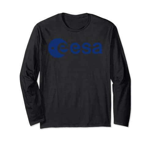 ESA - Camiseta ESA, Agencia Espacial Europea, logotipo sólido, logotipo de fuente Manga Larga