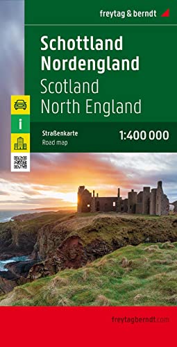 Escocia y norte de Inglaterra, mapa de carreteras. Escala 1:400.000. Freytag & Berndt.: Wegenkaart Schaal 1 : 400.000: 0288 (Auto karte)