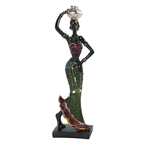 Escultura Africana, Estatua De Niña De Belleza Figura De Mujer Africana Estatuas De Arte Decoración De Escultura De Dama Tribal, Decoraciones Creativas Para El Hogar Arte Coleccionable Artesanías