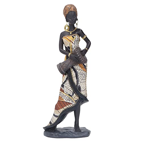 Estatua de tambor africano, estatuas y esculturas africanas de músico, arte africano, figura de mujer tribal, estante de estatua de mujer, figuritas creativas de regalo vintage, manualidades, adornos