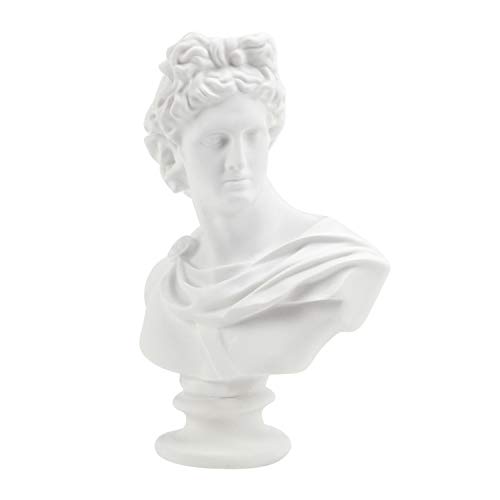 Estatua romana de 15,6 cm, diseño de cabeza de Apolo griego, figura de mitología para bosquejo, modelo, dibujo, resina, manualidades, adornos, yeso, decoración moderna del hogar y colección