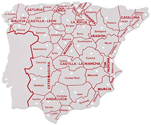 Faibo - Bolsa con 3 Plantillas, mapas España 15 x 12 cm (250)