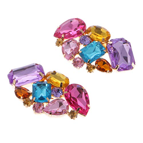 FATTERYU Clips de color para zapatos de moda triángulo de cristal de boda accesorios de decoración
