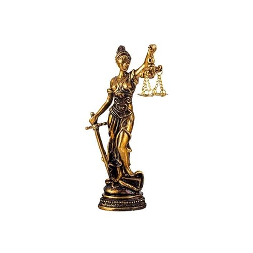 Figura Diosa de la Justicia de Resina Pintada a Mano (20 cm)