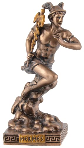 Figura en miniatura de Dios griego Hermes pintada con color bronce por Veronese