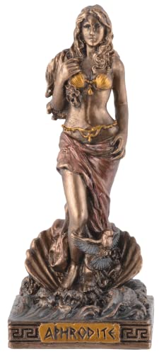 Figura en miniatura diosa griega Afrodita pintada con color bronce por Veronese