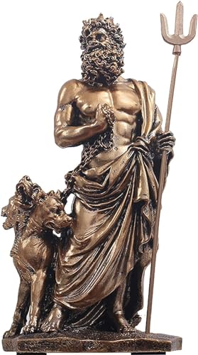 Figuras Coleccionables del Dios Griego del Mar, Estatuas De Poseidón De La Mitología Griega, Estatua con Esculturas De Tridente 28x15x11,5 Cm