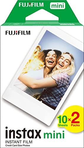Fujifilm Instax Mini Brillo Película Fotográfica Instantánea, Blanco, 20 Count (Pack of 1)