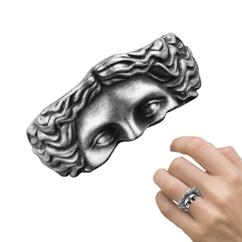 FULYA Anillo griego antiguo | Anillo de dedo índice elegante, anillos de moda para mujer - Anillo elegante de Venus con efecto calmante, anillo griego antiguo para adolescentes, fiesta, al aire libre