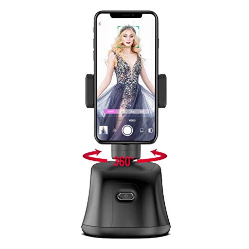 Futheda Palo de Selfie portátil Inteligente con rotación de 360 Grados, Seguimiento de Objetos de Cara automática, Soporte de teléfono para Disparo Inteligente, Soporte estabilizador para trípode