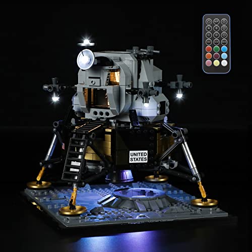 GEAMENT Kit de Luces LED (Control Remoto) Compatible con Lego NASA Apollo 11 Lunar Lander - Conjunto de luz para Creator 10266 (Juego Lego no Incluido)