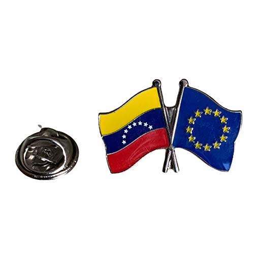 Gemelolandia | Pin de solapa Amistad Union Europea Venezuela | Complementos Originales de Hombres y Niños Para Chaquetas, Americanas o Jerséis | Regalos Para Cumpleaños, Bodas, Comuniones, Bautizos