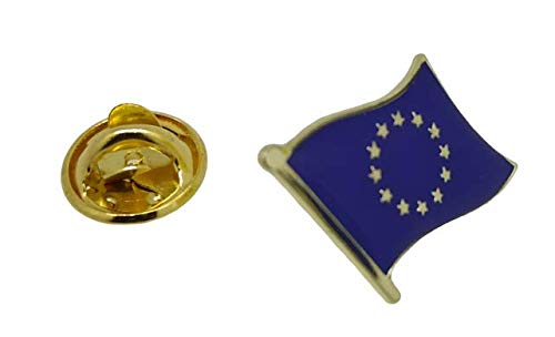 Gemelolandia | Pin de Solapa Bandera Mastil Union Europea 16x15mm | Pines Originales Para Regalar | Para las Camisas, la Ropa o para tu Mochila | Detalles Divertidos