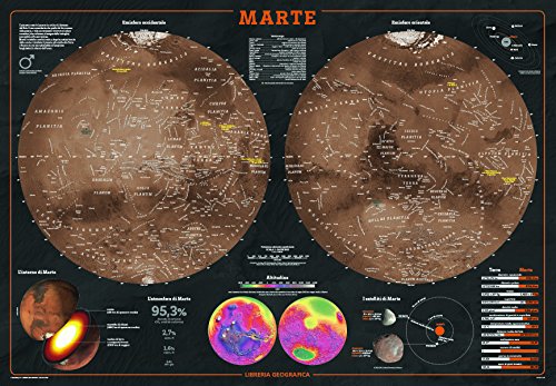 Geo4Map Mapa detallado de Marte - Póster