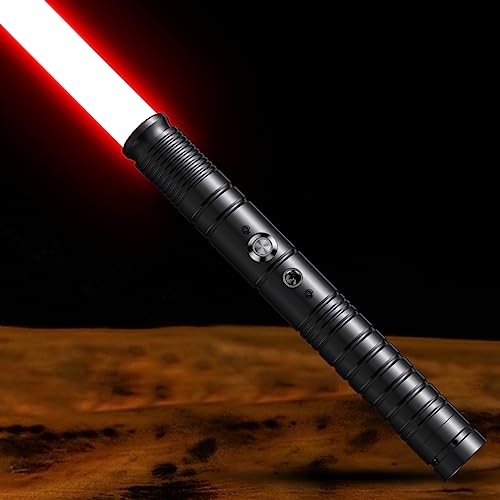 GFACHNT Espada Laser LED-RGB Lightsaber 7 Colores Sable de luz de Juguete con Mango de Metal, 1 Juegos de Sonido de Combate Simulado, Cadeaux de Noël & Jedi Knight Cosplay Sable de Luz