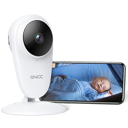 GNCC Camaras Vigilancia WiFi Interior, FHD 1080p Camara Vigilancia Bebe, Visión Nocturna, Audio Doble Vía, Detección de Movimiento, Control Remoto, Compatible con Alexa(C1)