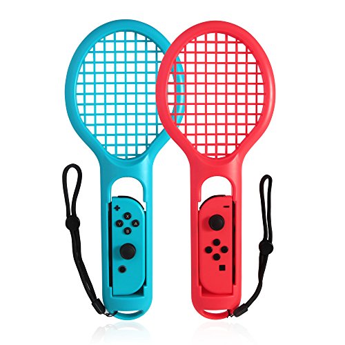 Goolsky Raqueta de Tenis Twin Pack para N-Switch Joy-con Controladores para Mario Tennis Games