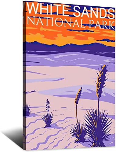 Gorgeous Picture 60x80 cm Sin marco Vintage White Sands National Park Poster Travel New Mexico Desert Wall Decor Painting Poster Decoration