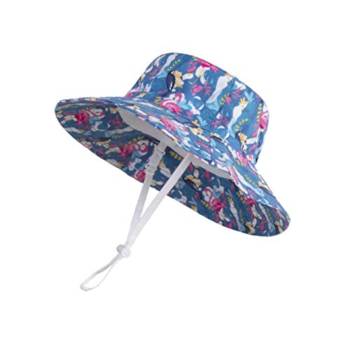 Gorra de Sol Larga para niñas, niños pequeños y niños pequeños, Gorra de Playa de Juego de Verano de Sombreros de Sombreros solares Ajustables de Borde Ancho