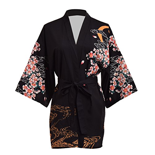 Kimono largo floral para mujer, bata larga de satén, bata larga de seda,  Kimonos para mujer, albornoz sedoso, talla única