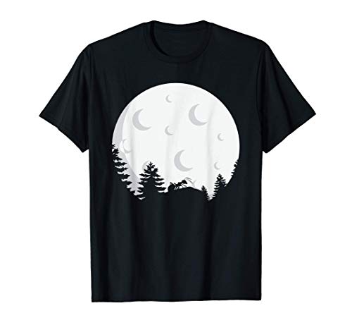 Gran Hormiga Frente A Un Regalo Con Motivo De Luna Llena Camiseta