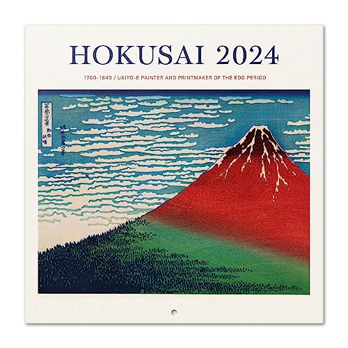 Grupo Erik Calendario 2024 pared Hokusai - Calendario pared 2024 - Planificador mensual 30x30 cm