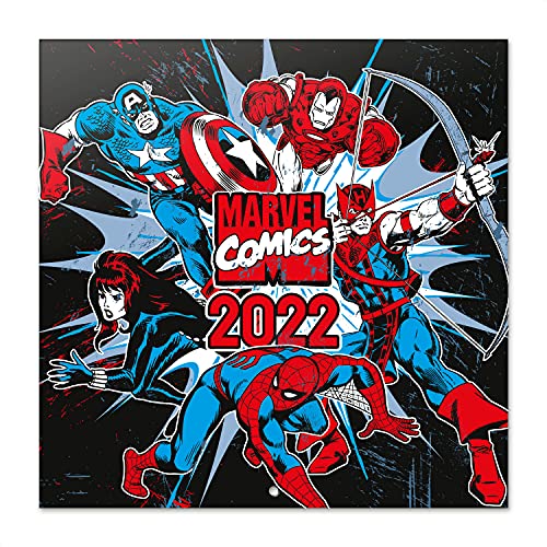 Grupo Erik Calendario Marvel Comics 2022 incluye póster de regalo - Calendario 2022 pared │ Calendario anual 2022 pared - Calendario mensual - Marvel merchandising - Producto con licencia oficial