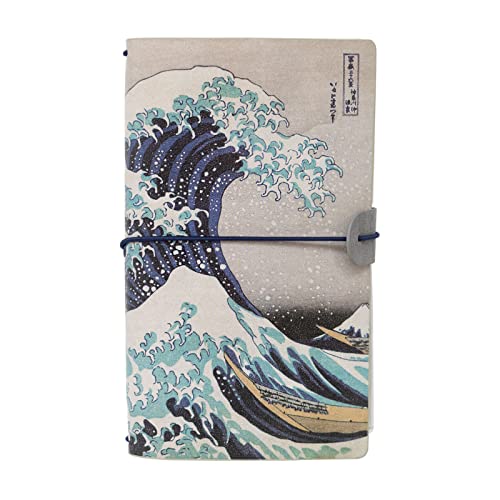 Grupo Erik Cuaderno de viaje Hokusai - Cuaderno de notas Kokonote - Cuaderno cuero sintético 19,6X12cm | Diario personal - Bloc notas - Papelería Kokonote