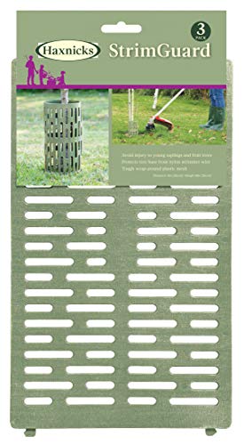 Haxnicks Strimguard Tg030101 - Protector para Troncos de árboles jóvenes, Plantas, árboles jóvenes, Evita daños por desbrozadoras y cortadoras de césped, Color Verde, 10 x 20 x 10 cm