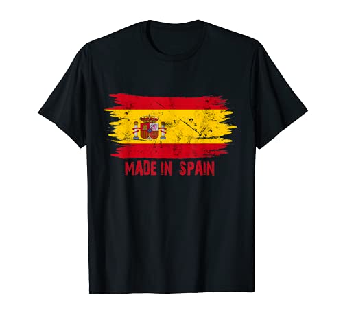Hecho España Bandera de España Orgullosa en Español Camiseta