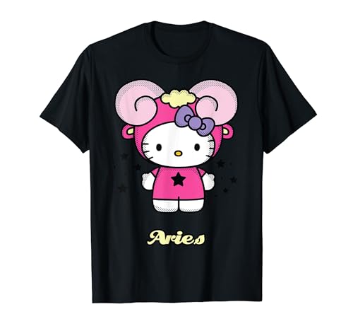 Hello Kitty Aries Camiseta con signo de estrella Camiseta