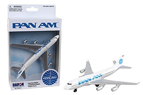 Herpa 86RT-0314 - Pan Am Airplane, Boeing 747, Modelo de avión, piloto, Modelo en Miniatura, Modelo Escala, Coleccionable, Juguete, Metal, plástico, Multicolor - Escala 1:500