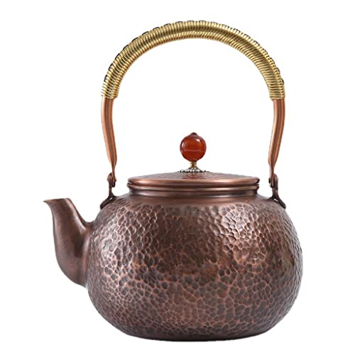 Hervidor Eléctrico Hervidor de té chino con diseño de martillo de 1,5 litros, tetera de cobre for oficina y hostelería Tetera Eléctrica