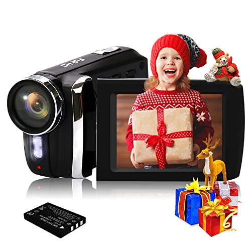 HG8250 Videocámara Digital FHD 1080P 24MP 270 Grados con Pantalla giratoria Cámara de Video para niños/Adolescentes/Estudiantes/Principiantes/Los Ancianos Regalo