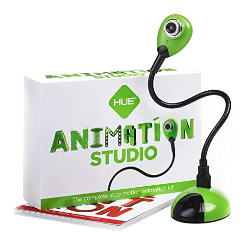 HUE Animation Studio: Kit Completo de Animación Stop Motion (Cámara, Software, Libro en Inglés) para Windows/macOS (Verde)