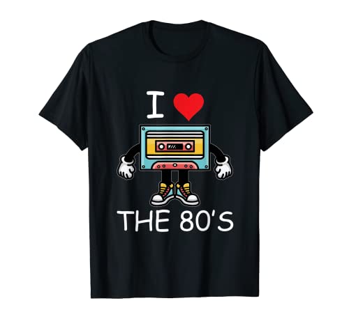 I Love 80s Music - Dispositivo de reproducción de música antigua vintage Camiseta