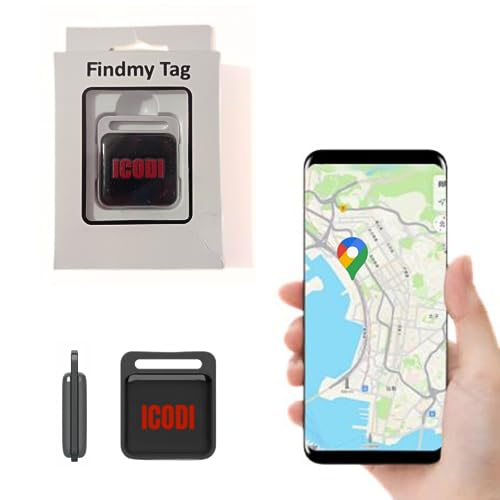 ICODI Localizador GPS para Coche sin Tarjeta SIM sin Límite de Distancia sin Suscripción,1 Año de Batería,Android e iOS, Impermeable IP67 Rastreador Bluetooth Moto,Niños,Ancianos y Objetos