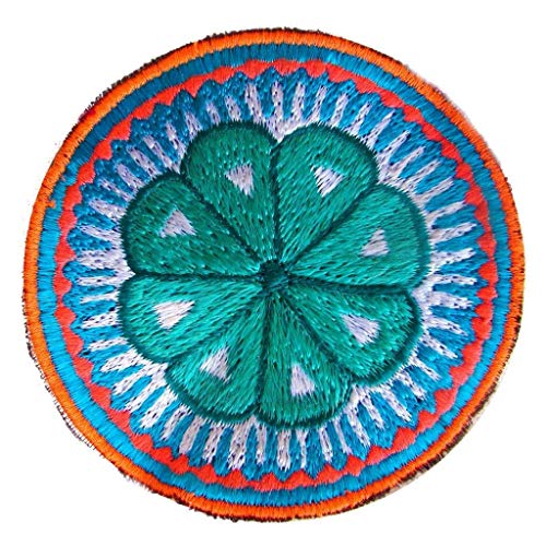 imzauber Bosque Peyote Parche (8 cm de diámetro, UV Activo) Huichol chamán Diseño México meskalin San Pedro