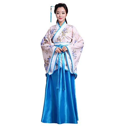 Inlefen Ropa de Mujer Traje Tradicional de Estilo Chino Antiguo Vestidos de Hanfu para Actuaciones