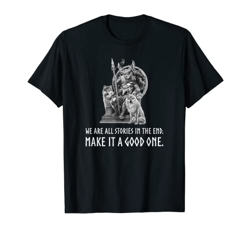 Inspiradora mitología vikinga Dios nórdico Odin Motivacional Camiseta