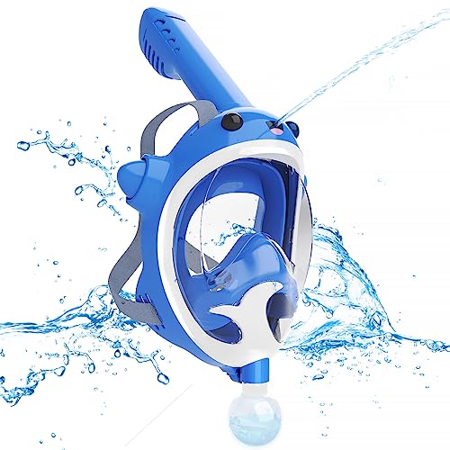 Joketo Máscara de snorkel completa para niños, para piscina, juguete de cara completa, equipo de esnórquel para niños