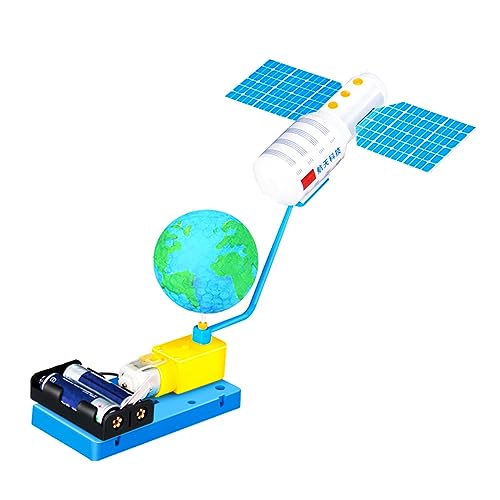 Juguete de satélite DIY para niños pequeños, juguete de satélite de madera, kits de modelo de satélite espacial, juego de construcción de estación espacial, kits de modelo de satélite espacial, kits