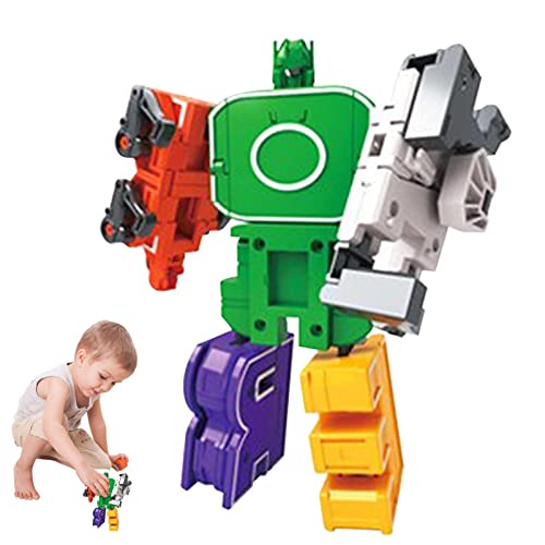 Juguetes Robot transformadores | Letras de deformación Alphabots,Figuras de acción de Robots para niños, Bloques de construcción de educación temprana para niños y niñas Generic