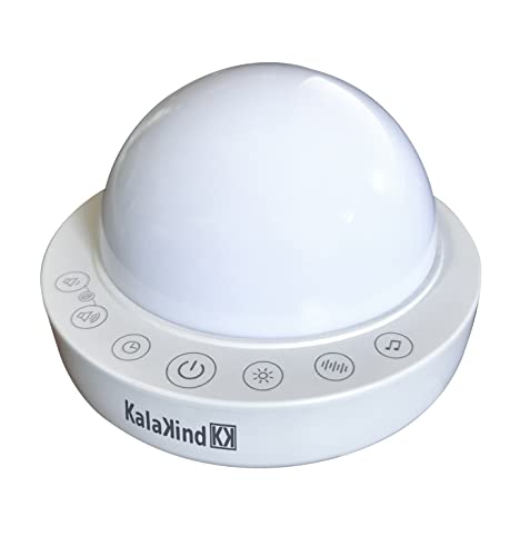 KALAXY by Kalakind - Máquina de ruido blanco portátil con16 Sonidos Ambientales y Luz Led de 7 Colores - Ruidos blancos, música de la naturaleza y nanas para dormir